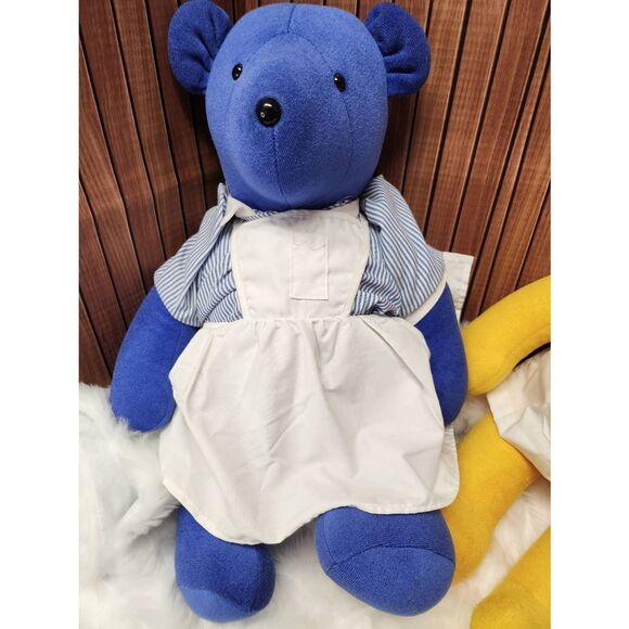 NORTH AMERICAN BEAR COMPANY CLARA BEARTON Yellow and Blue Bear #A86 - Picture 2 of 10